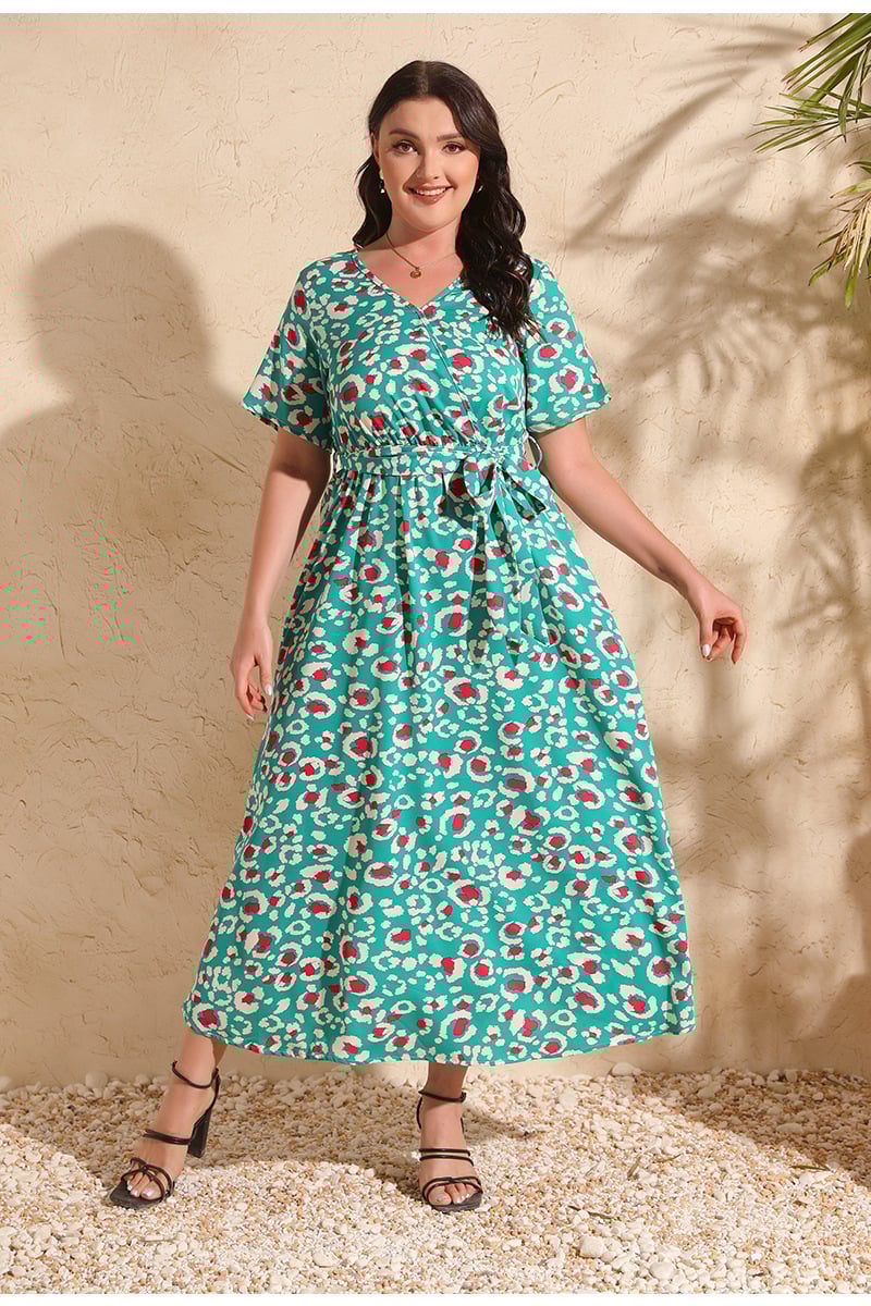 Plus Size bohemian Floral Dress