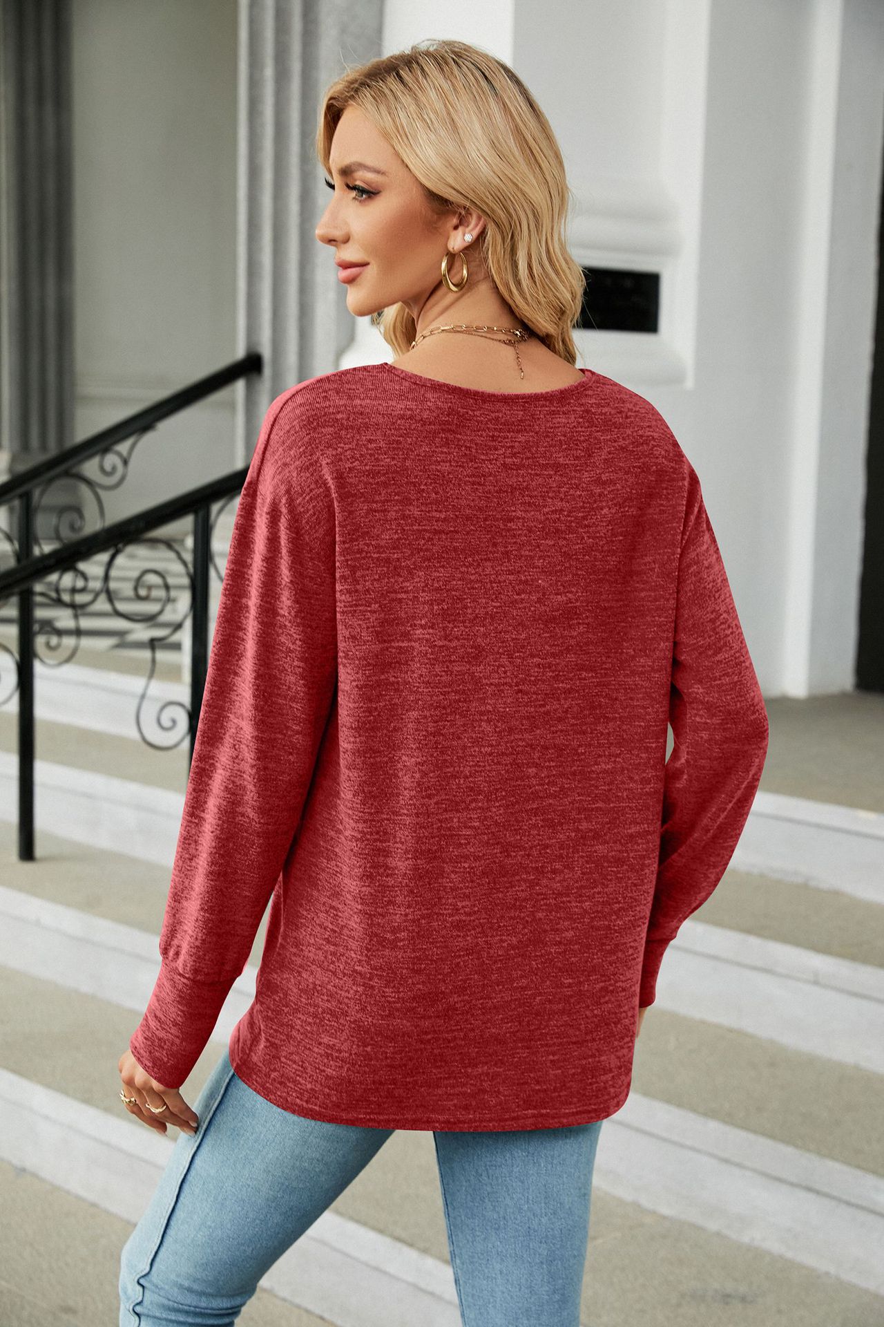 Light Blue hippie Sweater Top