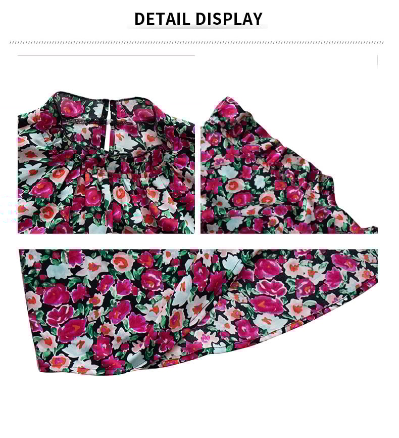 Floral vintage Blouse Sleeveless Top
