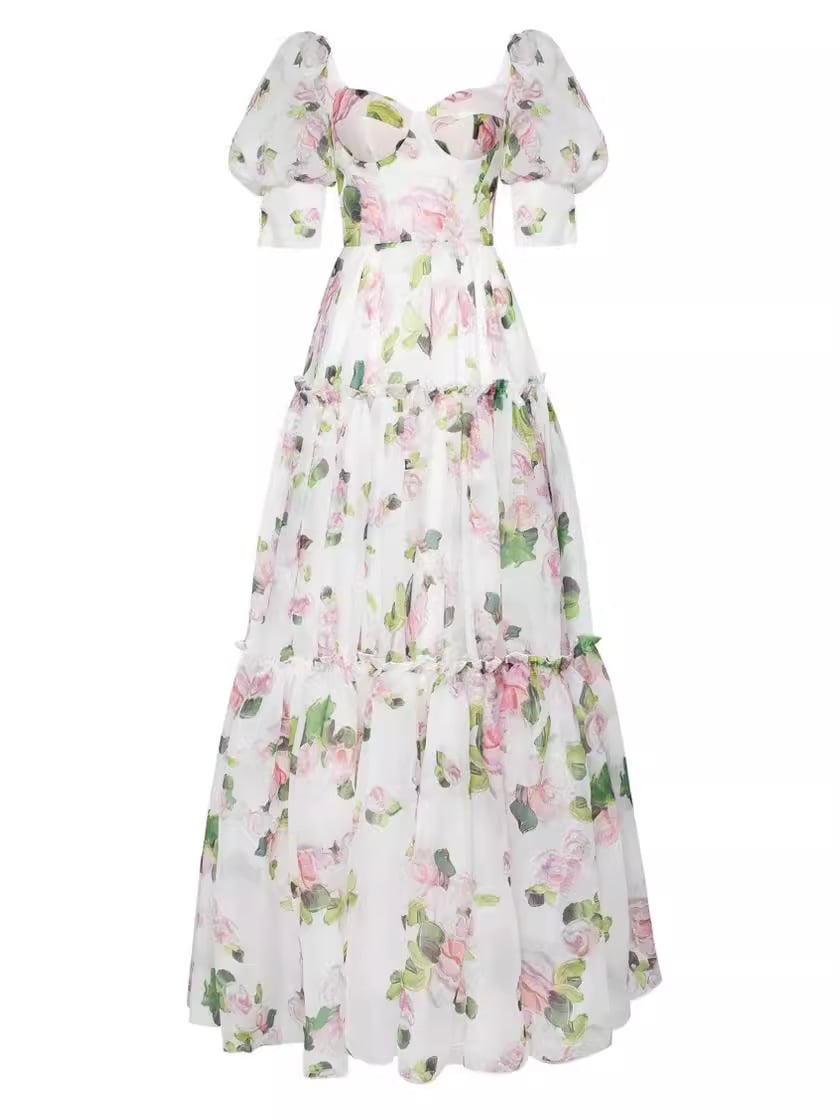boho Floral Off-Shoulder Dress