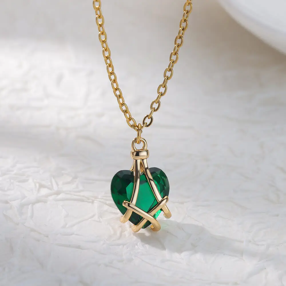 hippie Heart Necklace Handmade Charm