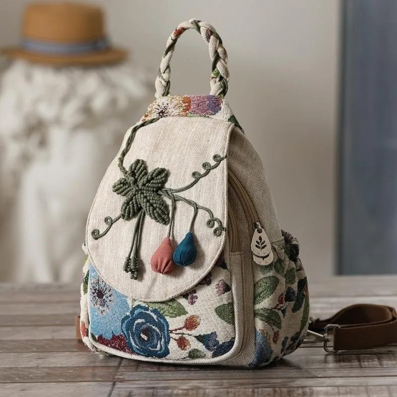 gypsy Backpack Floral Canvas Design