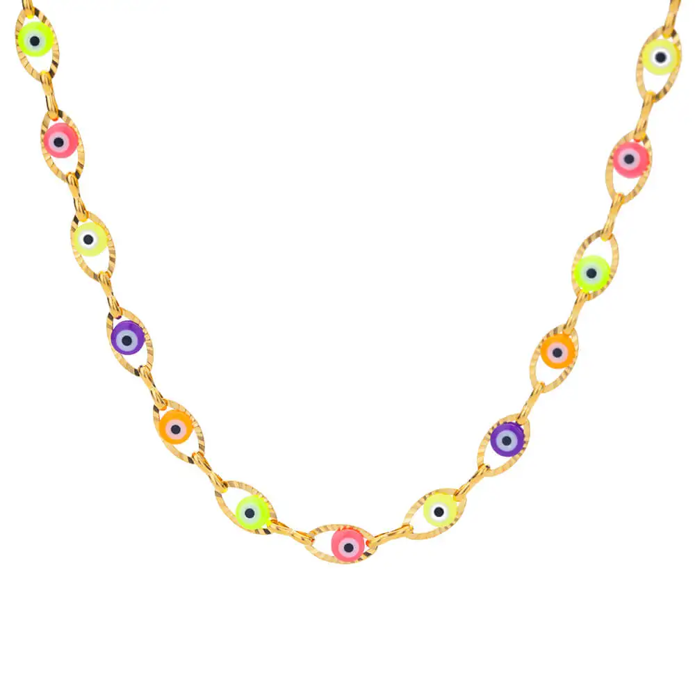hippie Evil Eye Necklace Women