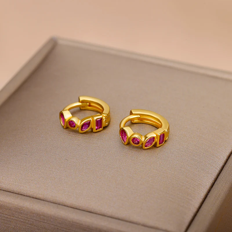 gypsy Green Zircon Hoop Earrings