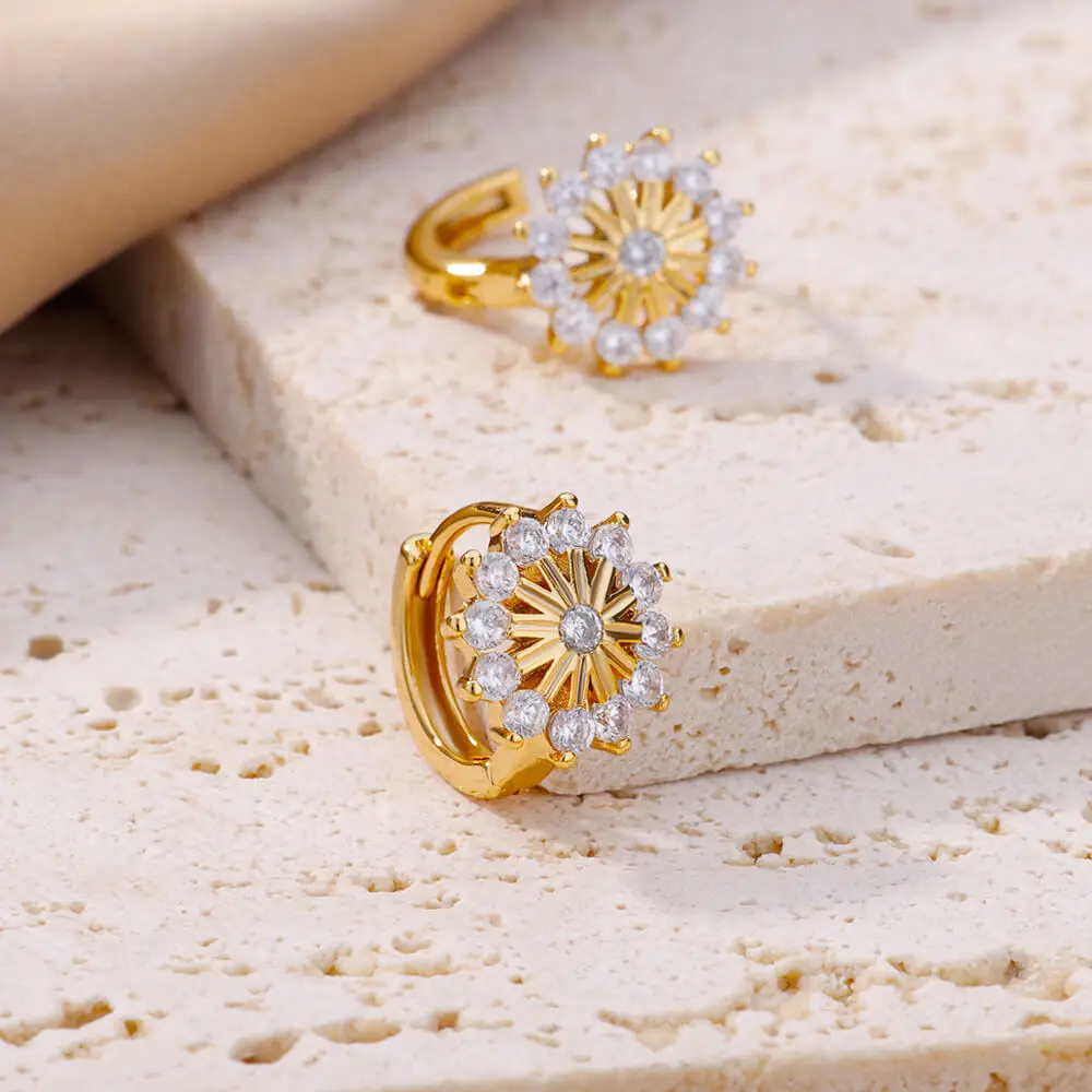 bohemian Snowflake Gold Earrings