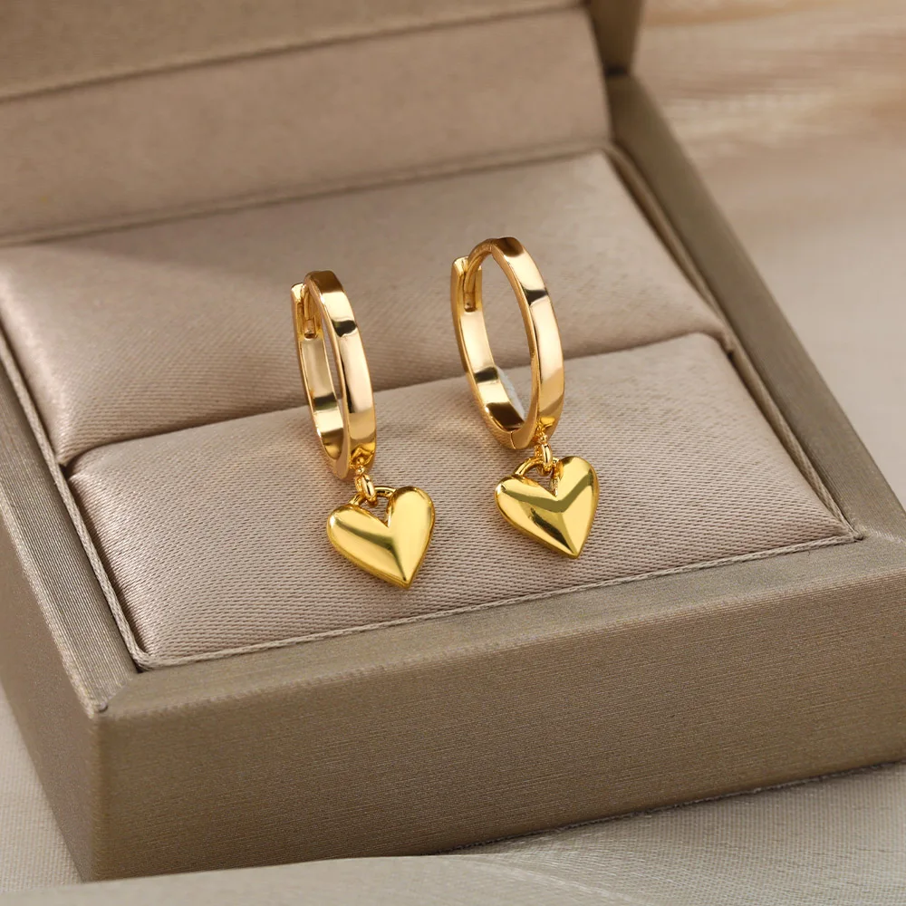 boho Heart Dangle Earrings
