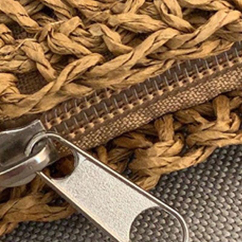 vintage Woven Straw Messenger Bag