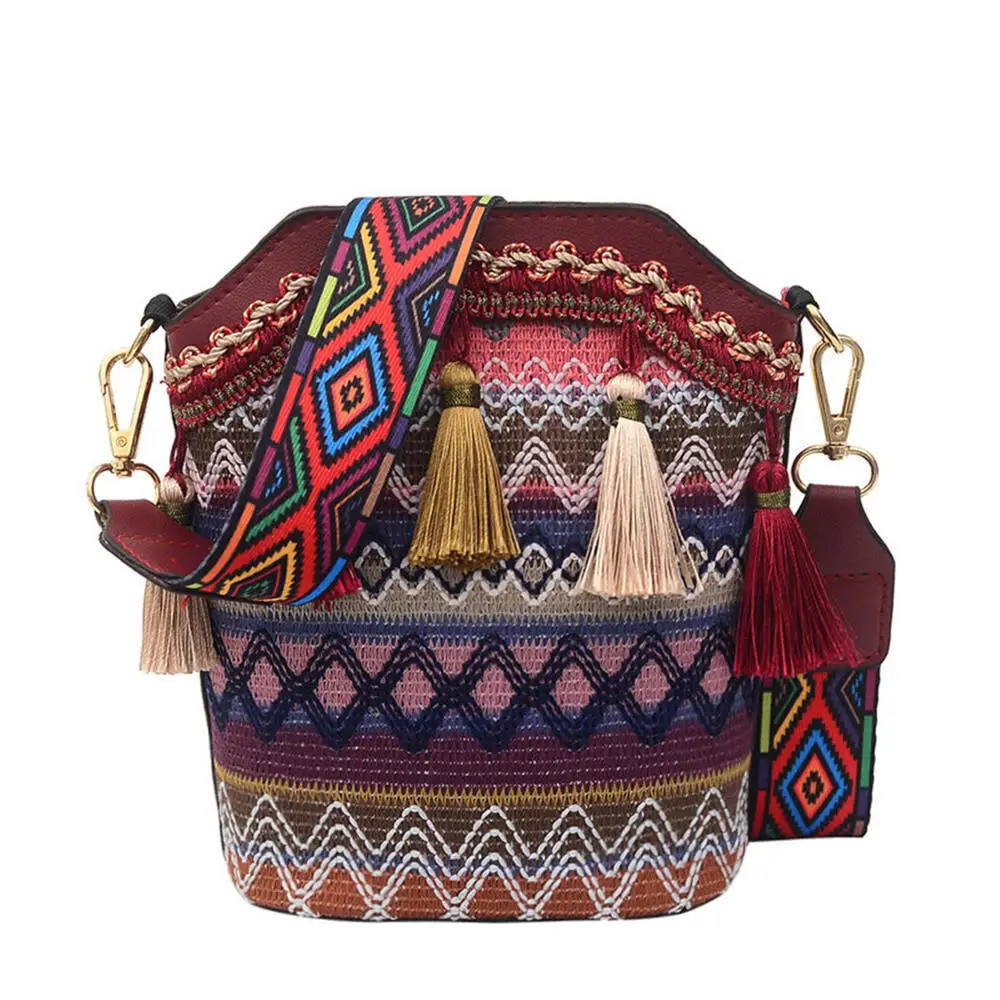 Colorful bohemian Bag with Tassels