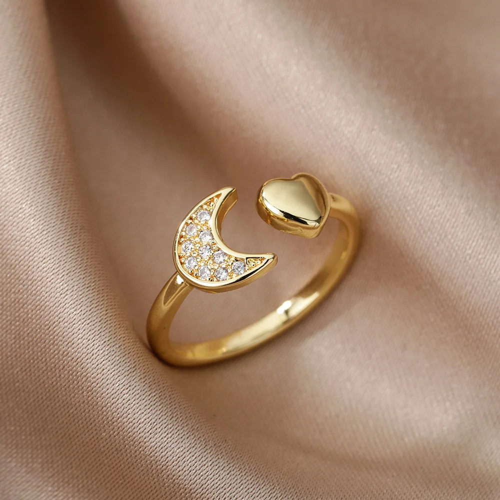 hippie Heart Ring Adjustable Jewelry