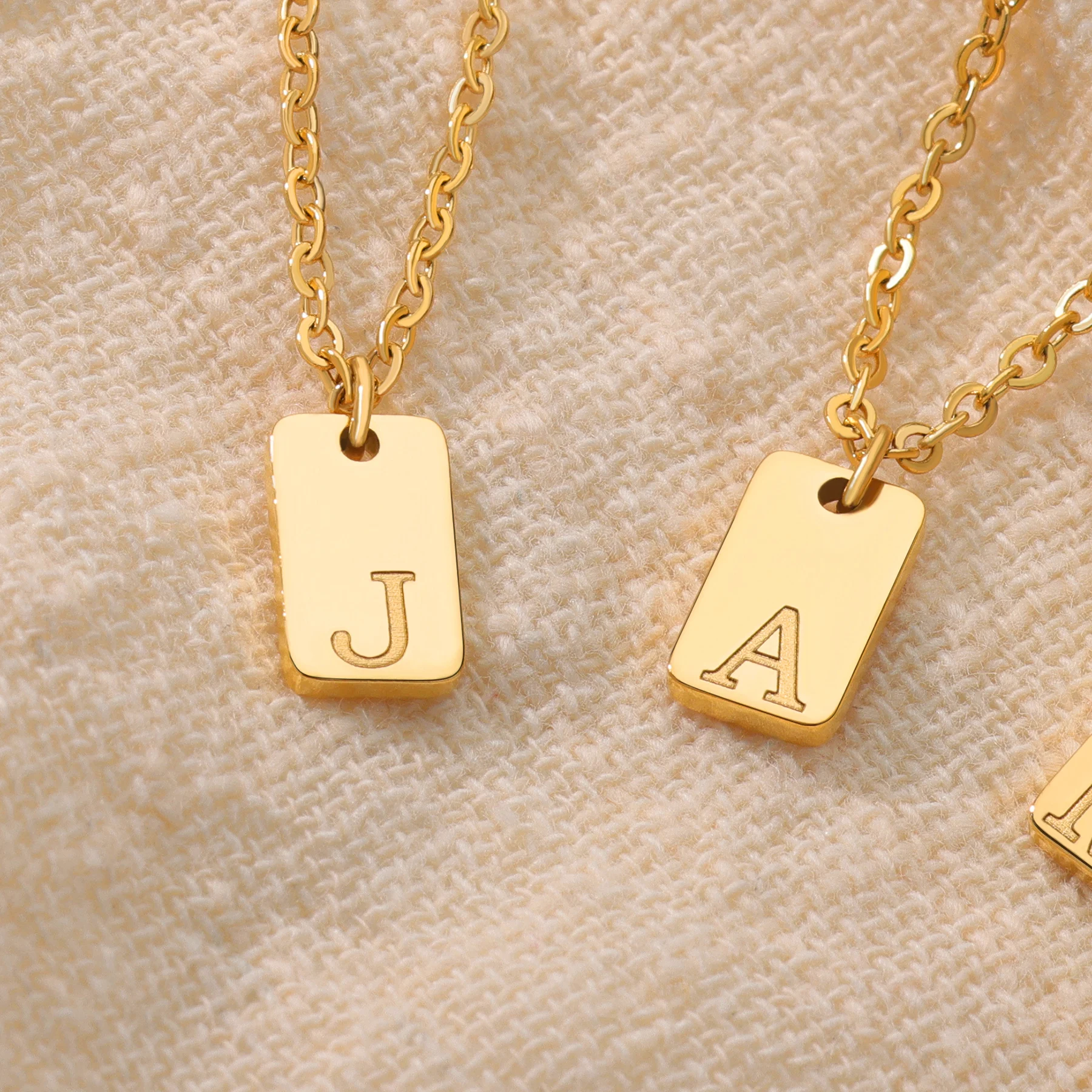 vintage Initial Letter Necklace Gift