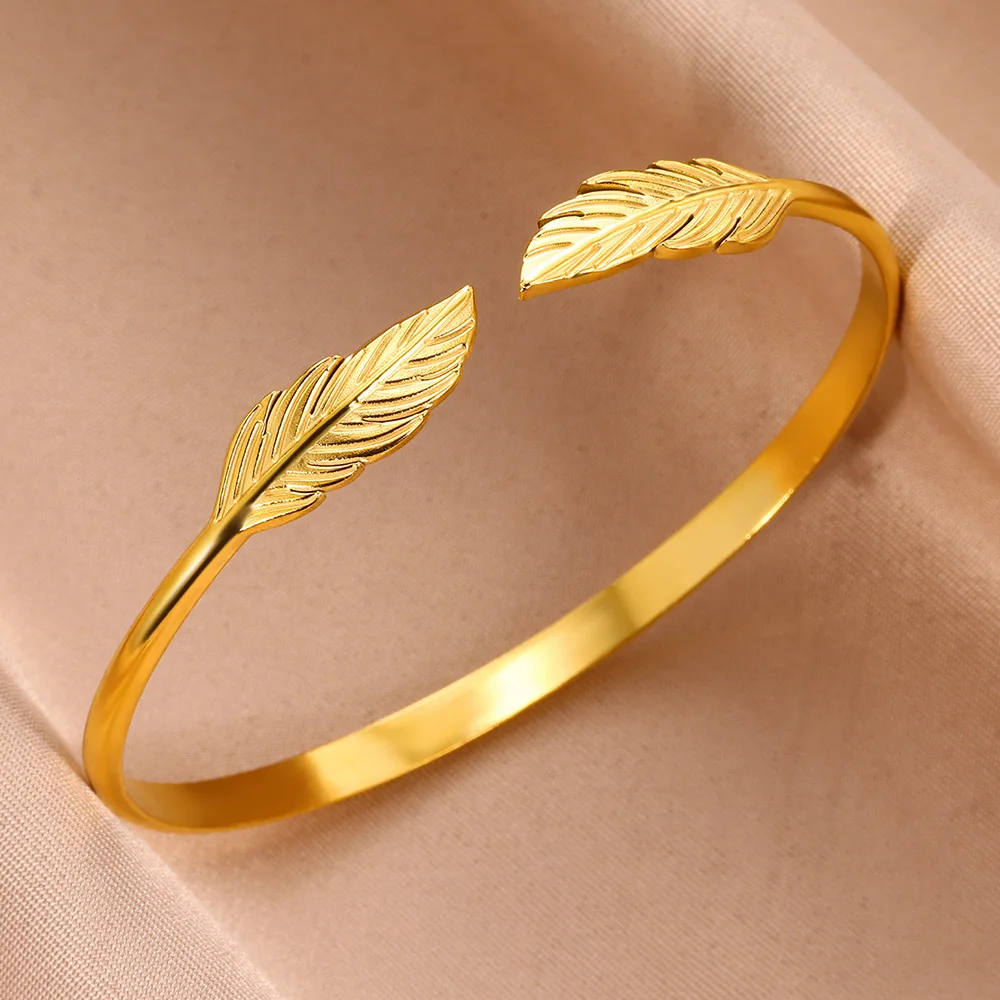 gypsy Feather Bangle Bracelet