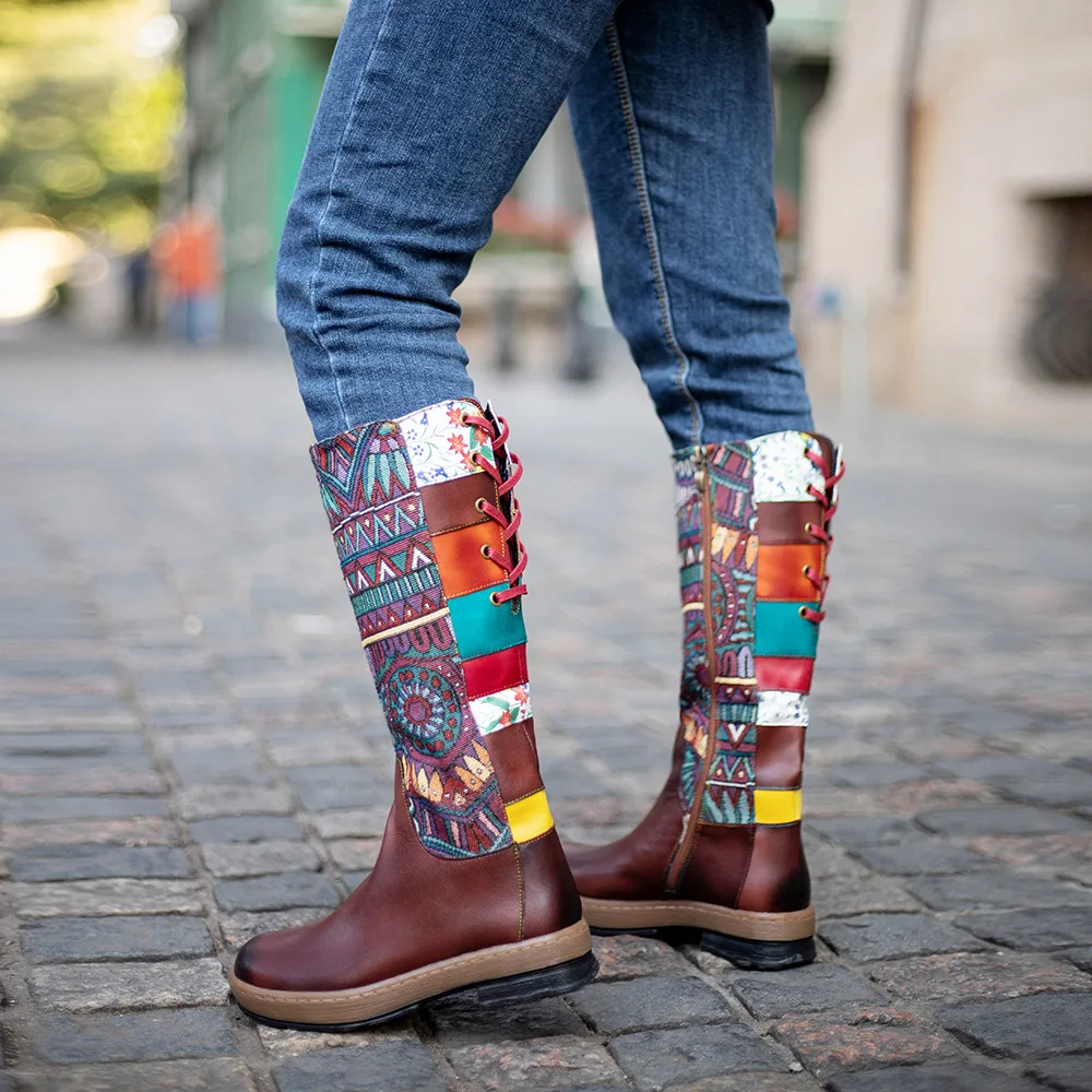 Värikkäät Boho Saappaat Naisille