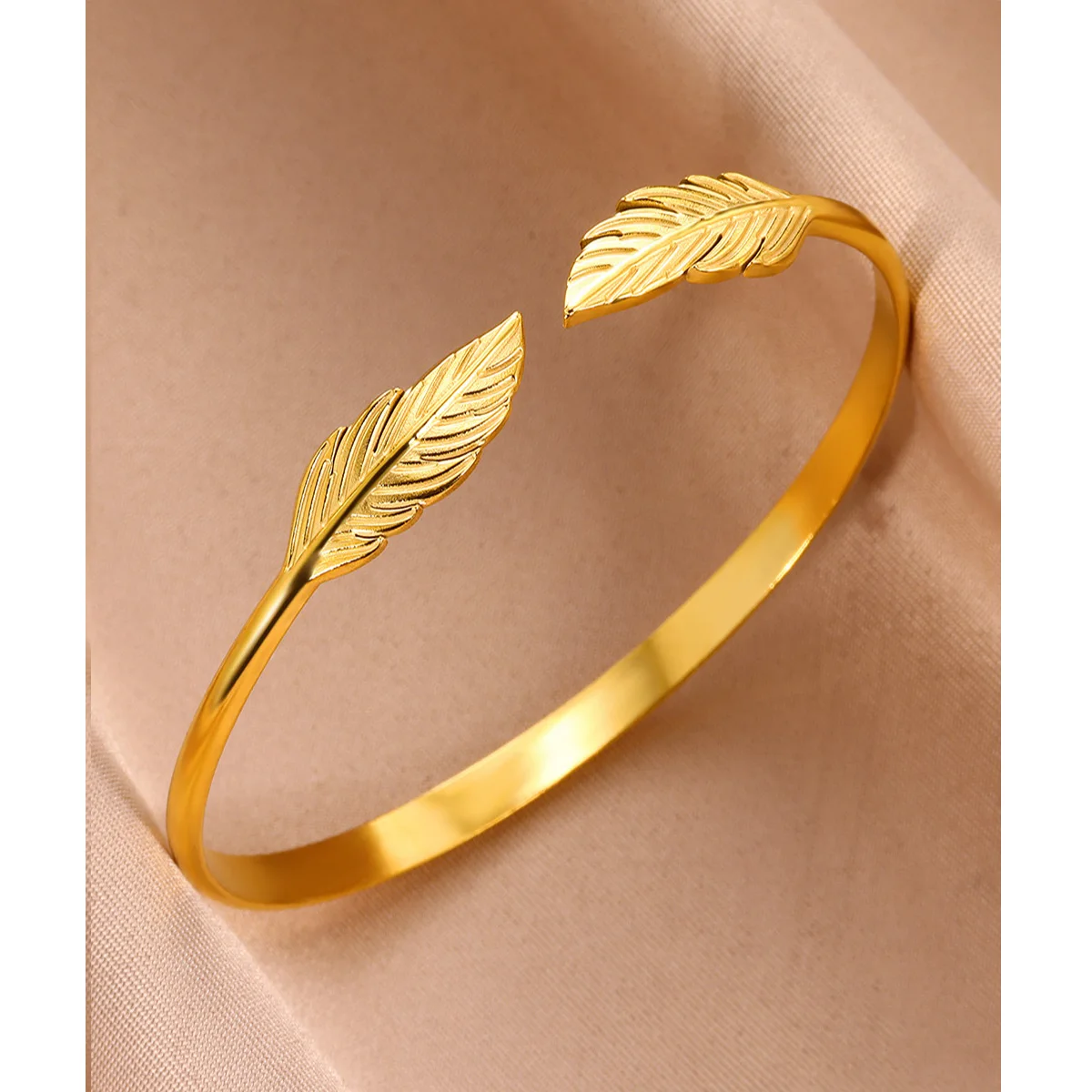 gypsy Feather Bangle Bracelet