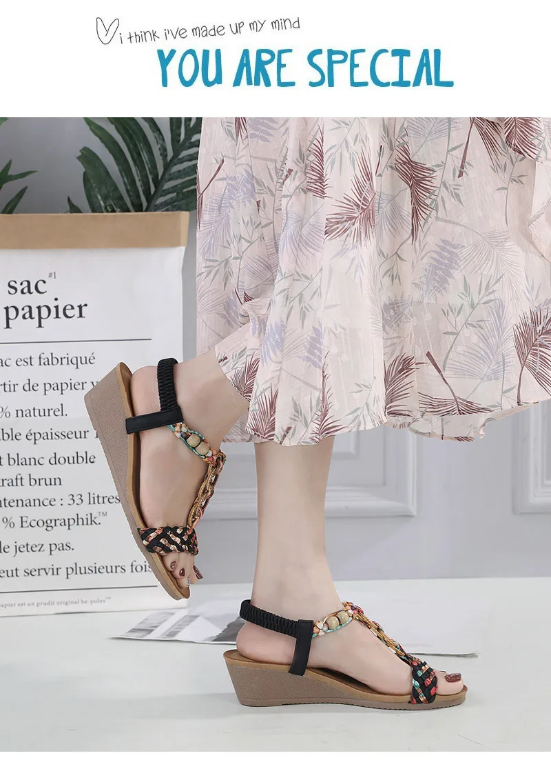 hippie Wedge Sandals for Women