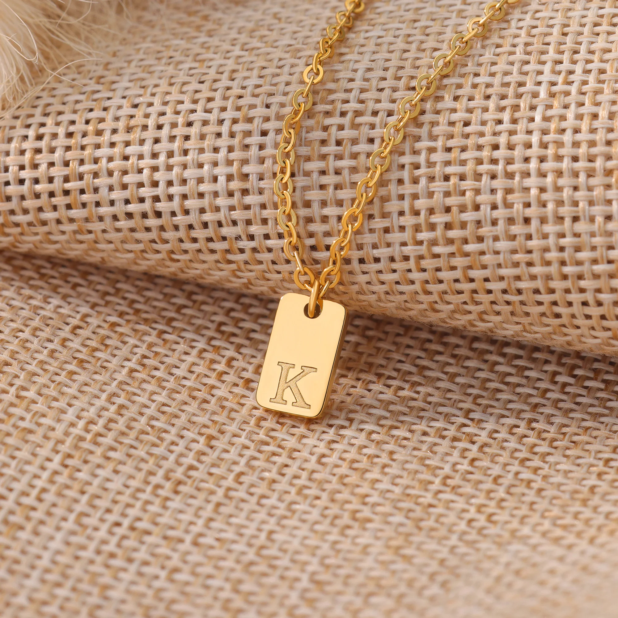 vintage Initial Letter Necklace Gift