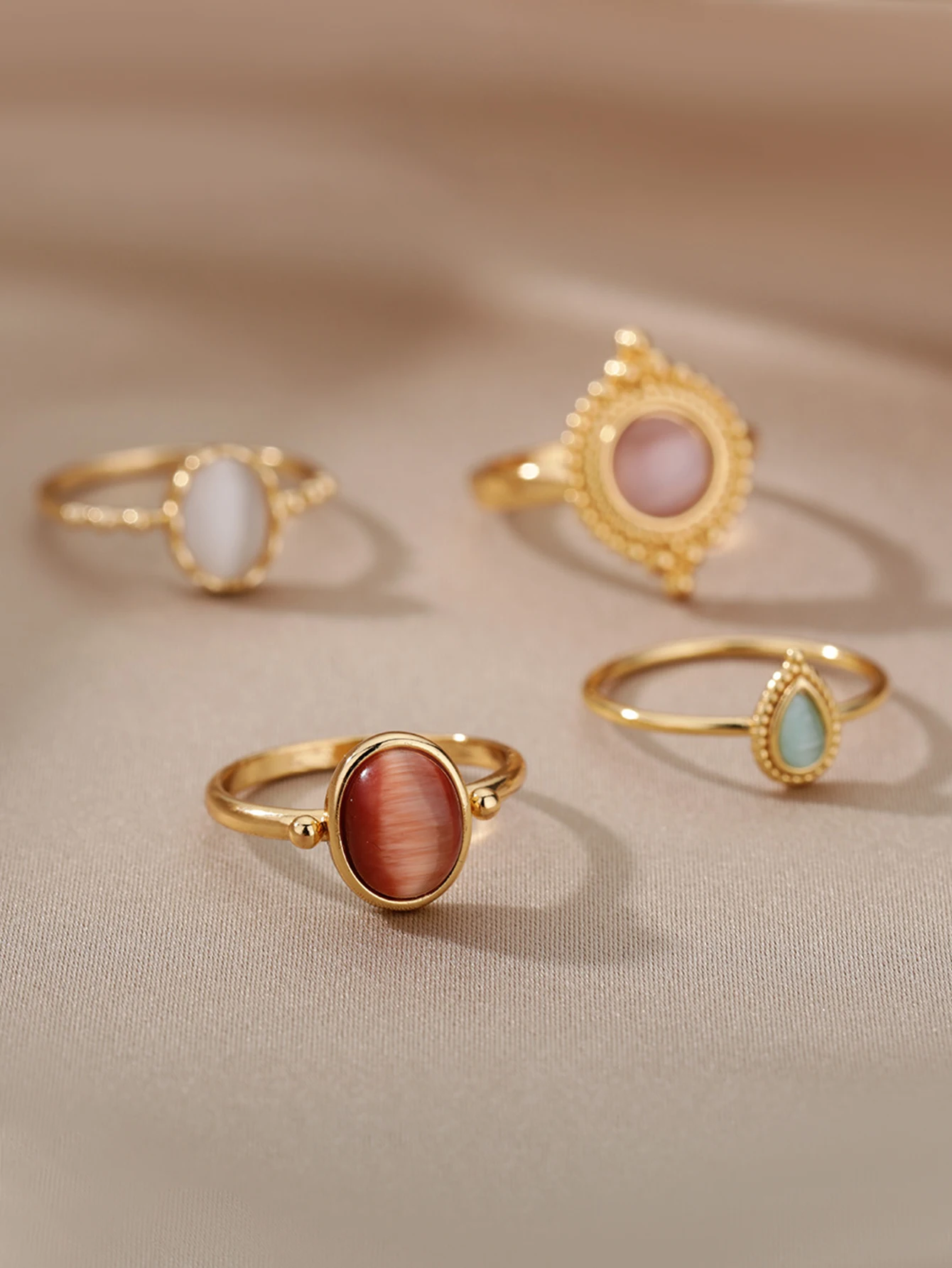 boho Opal Stainless Steel Ring