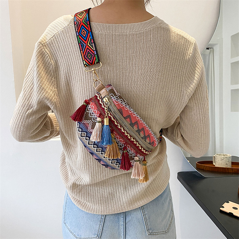 Colorful gypsy Bag with Tassels
