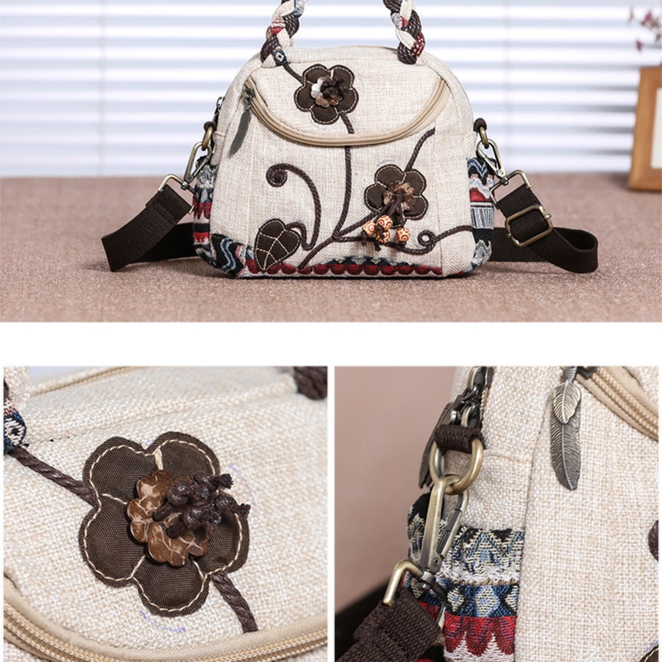 vintage Bag Stylish Flower Design