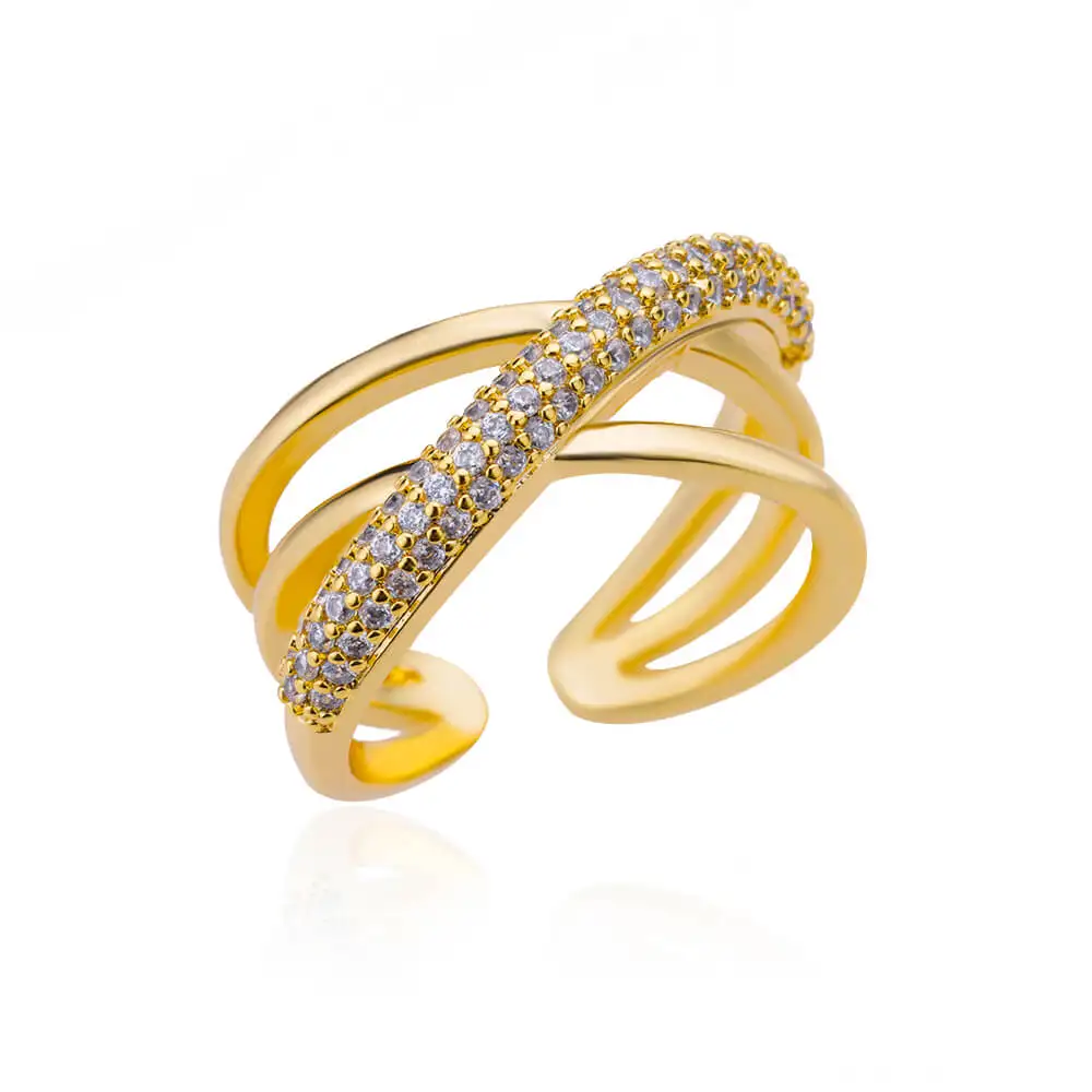 vintage Elegance Zircon Cross Rings