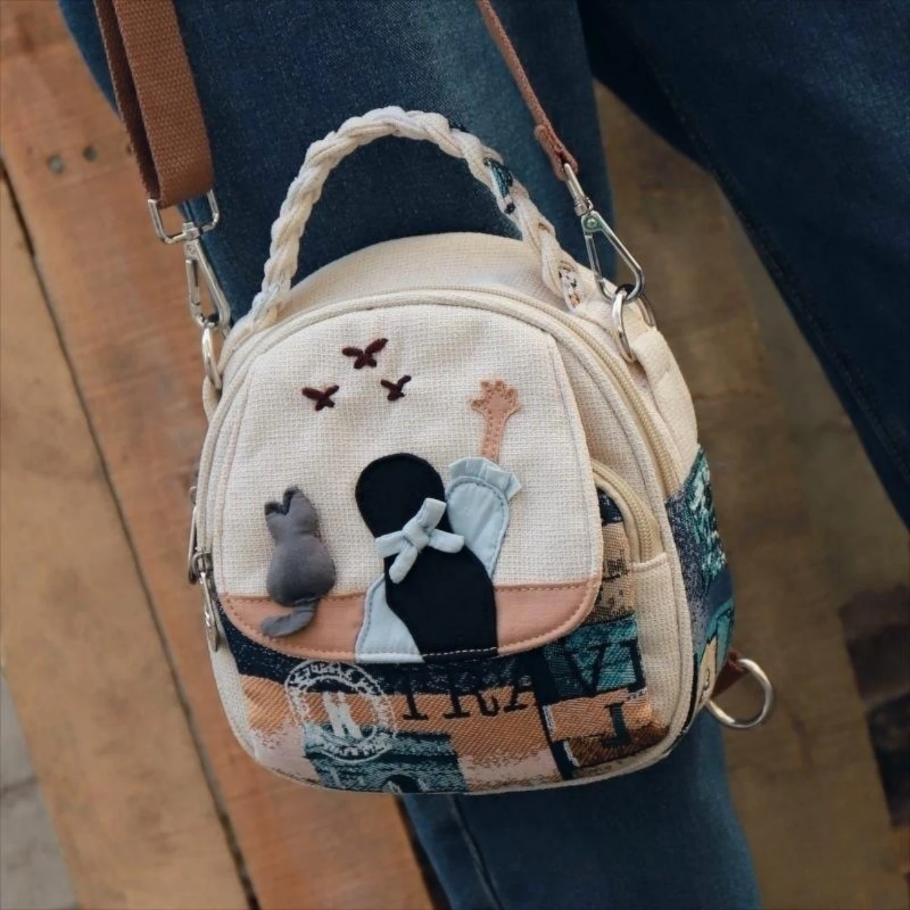 Colorful bohemian Backpack for Adventures