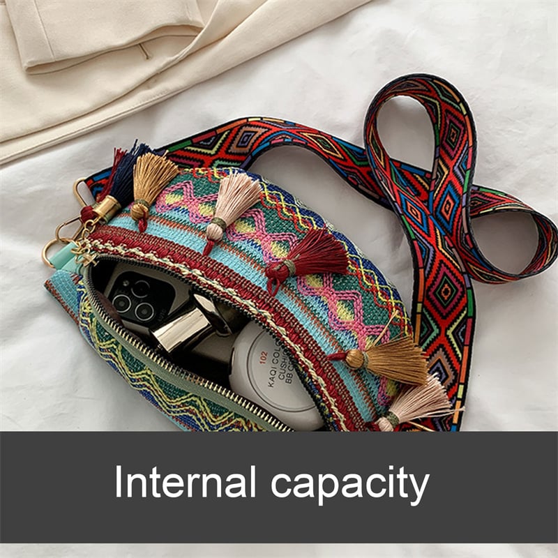 Colorful hippie Bag with Tassels