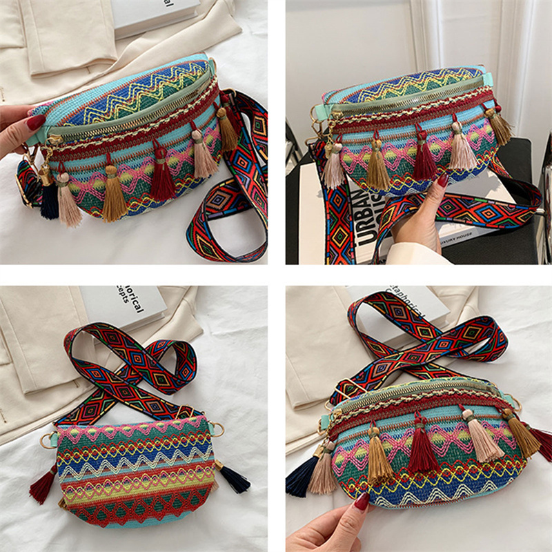 Colorful vintage Bag with Tassels