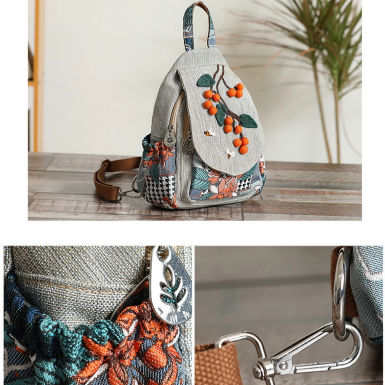 Colorful bohemian Backpack for Adventures