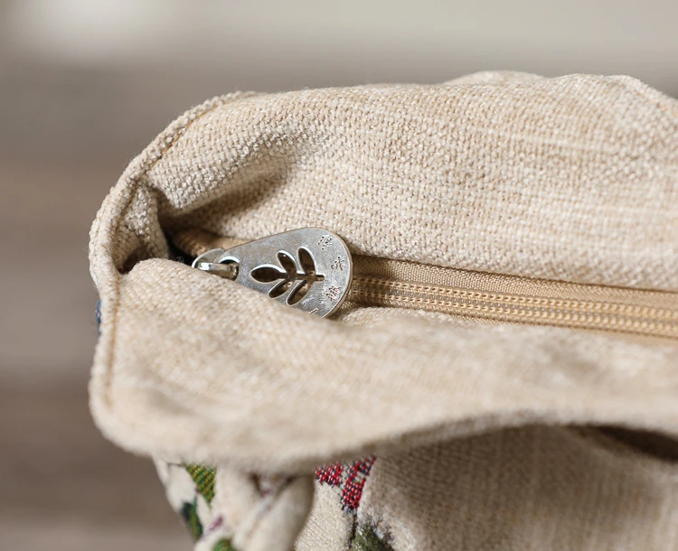 gypsy Handbag with Embroidered Flowers