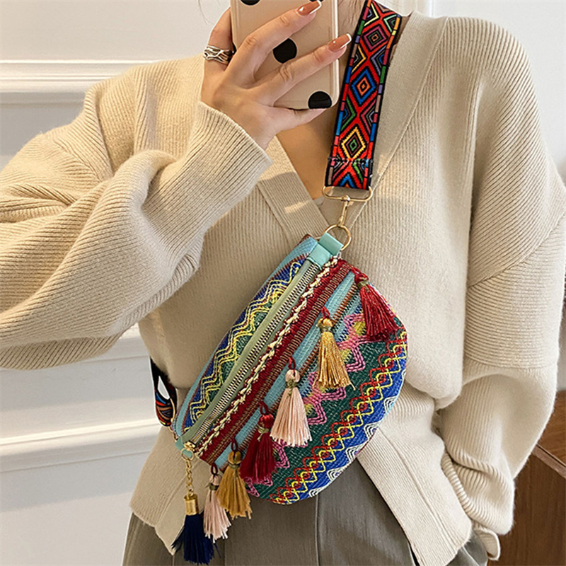 Colorful gypsy Bag with Tassels