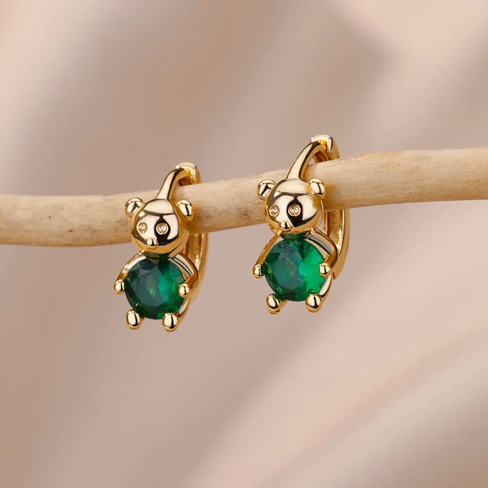 hippie Owl Hoop Earrings Women