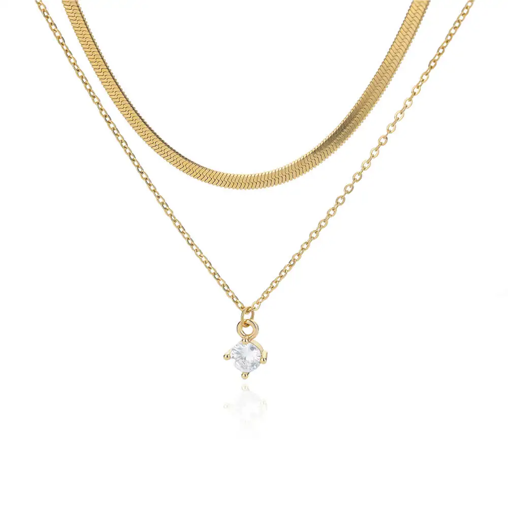bohemian Layered Crystal Necklace