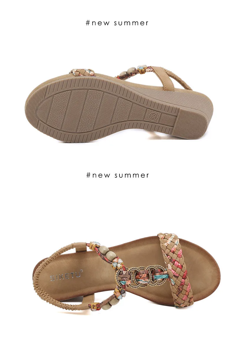 boho Wedge Sandals for Women