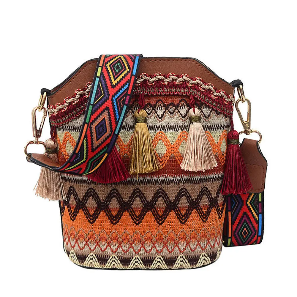 Colorful bohemian Bag with Tassels