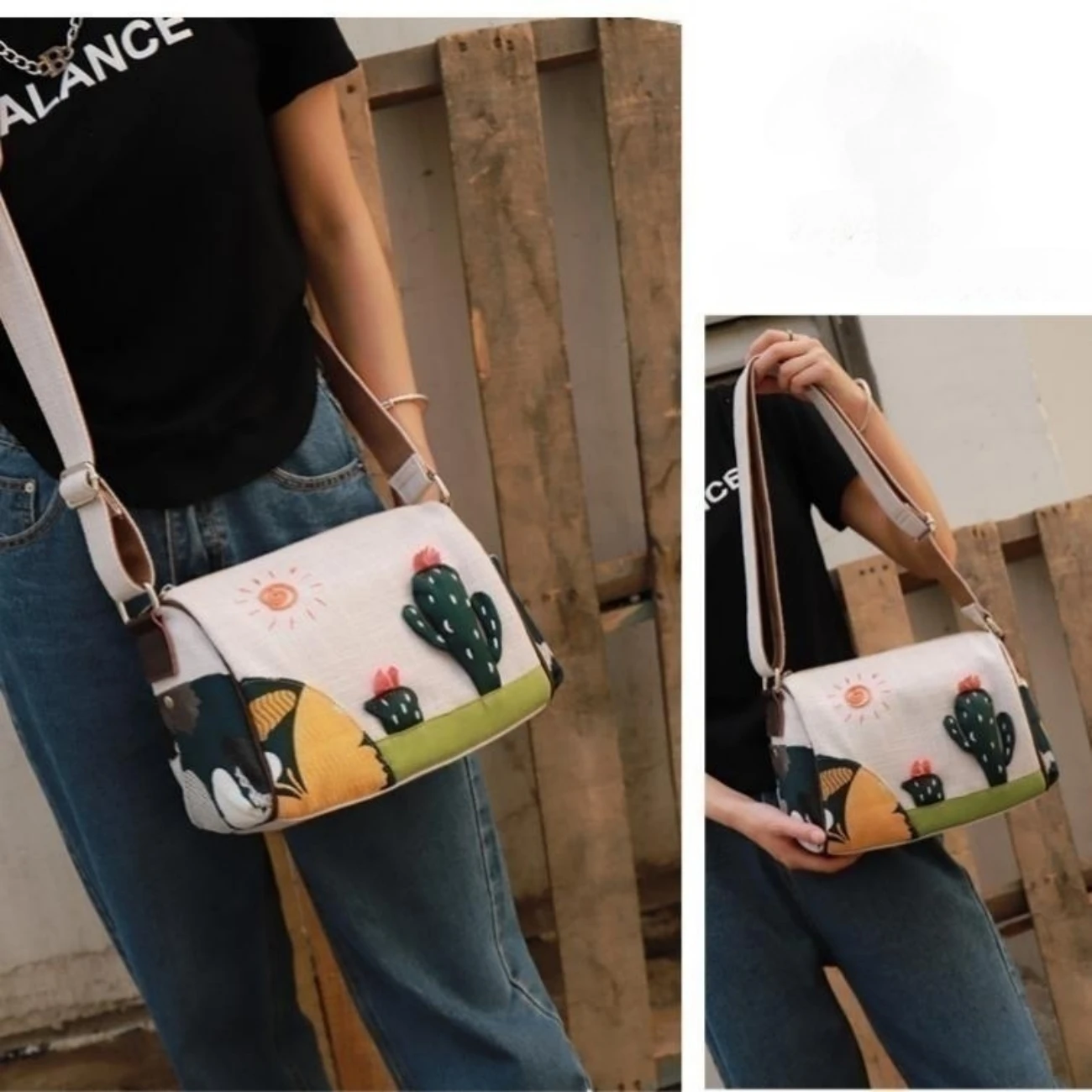 boho Bag Adjustable Floral Style