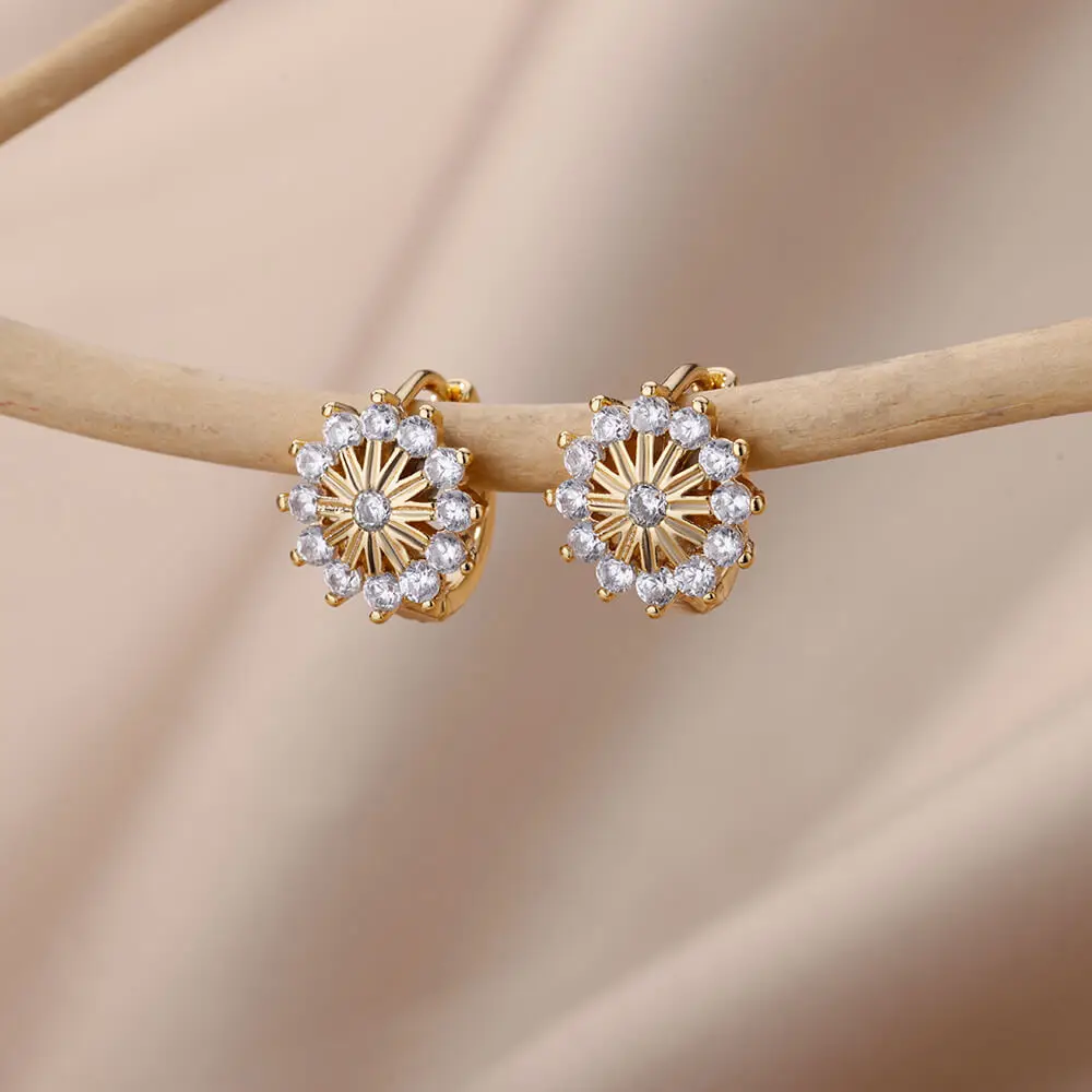 gypsy Snowflake Gold Earrings