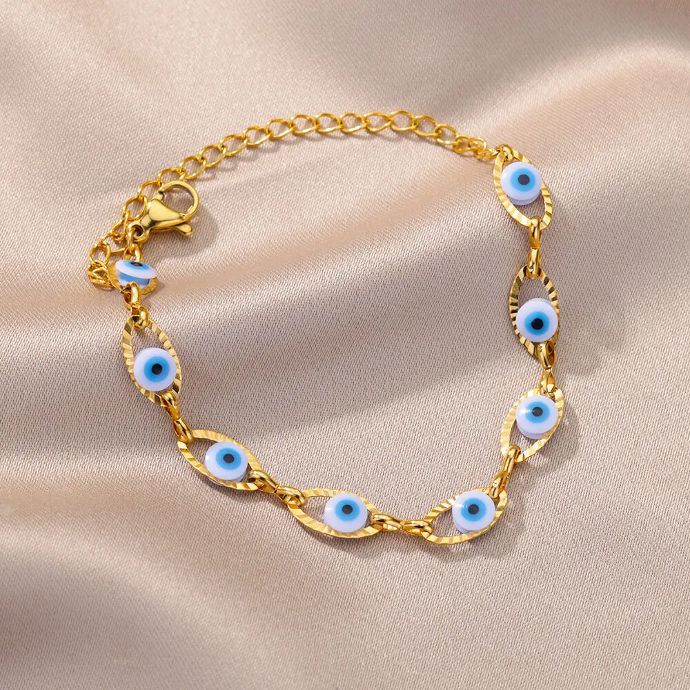 hippie Evil Eye Bracelet Adjustable