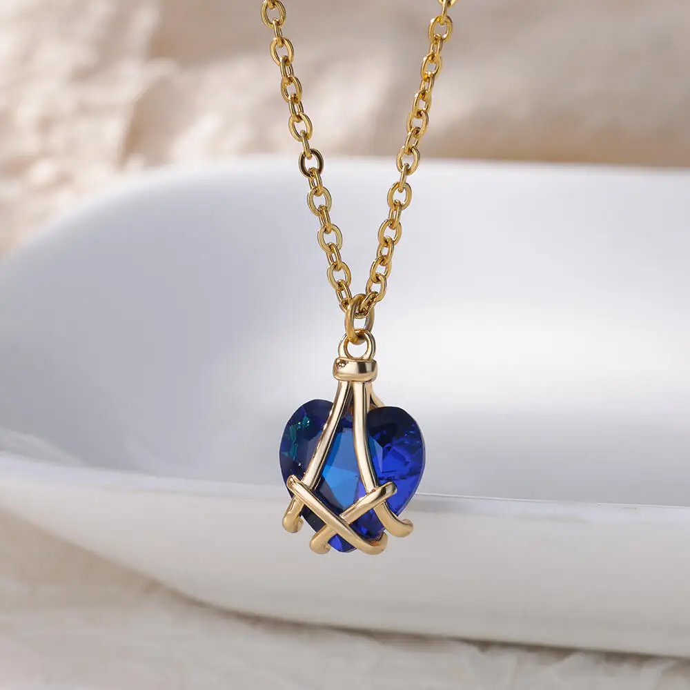 bohemian Heart Necklace Handmade Charm