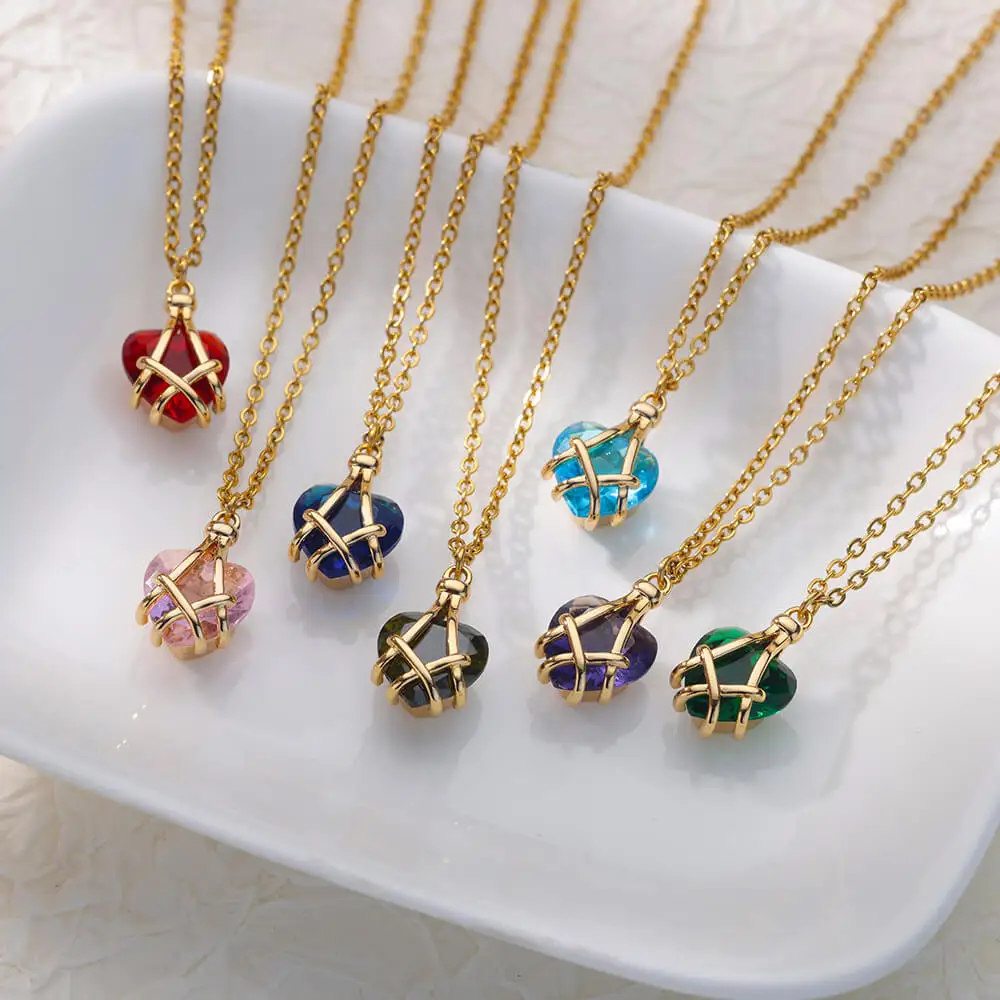 bohemian Heart Necklace Handmade Charm