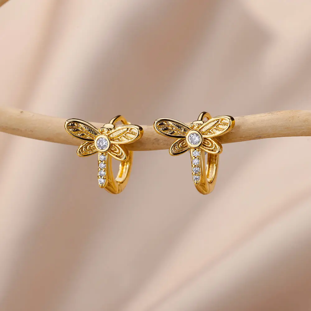 hippie Owl Hoop Earrings Women