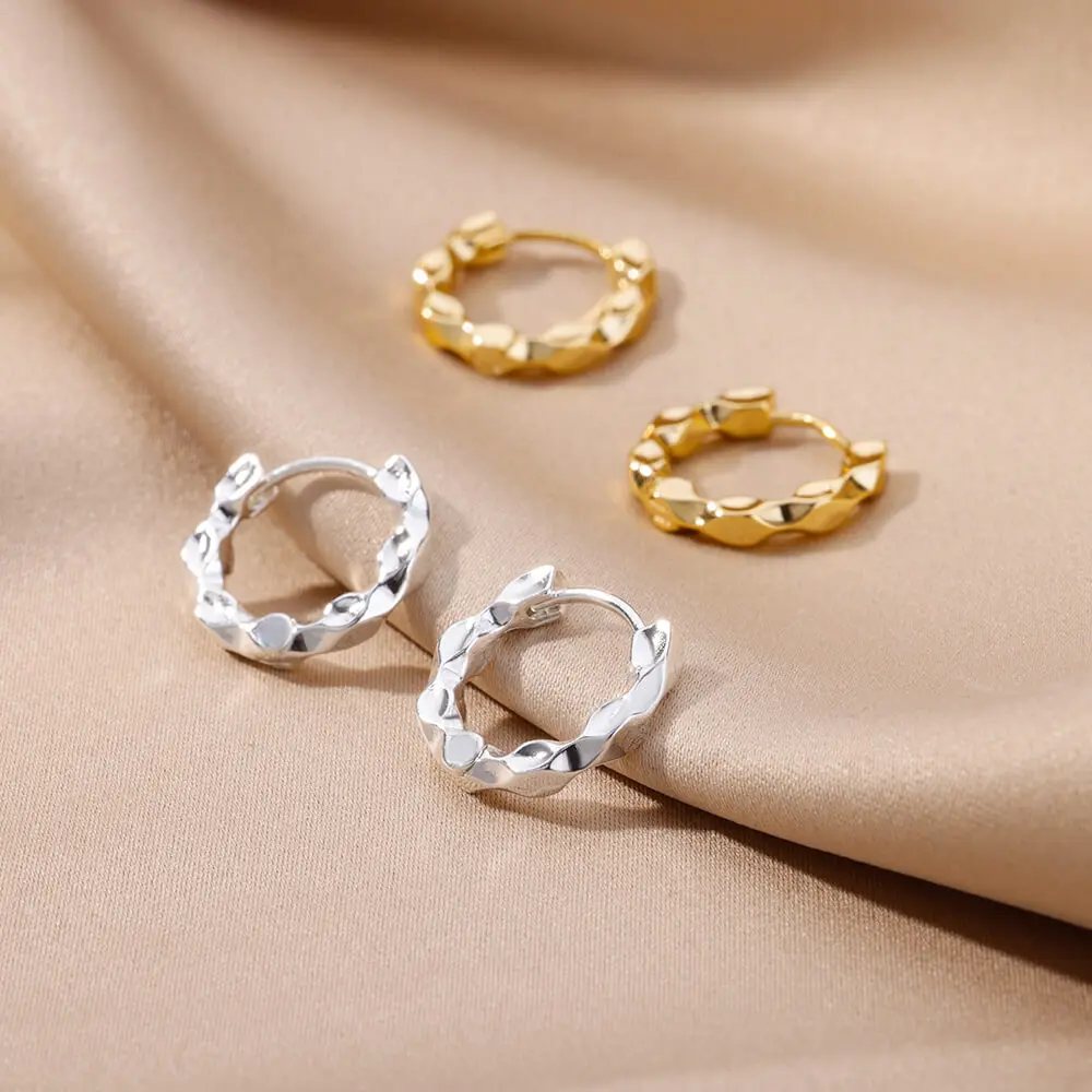 boho Twist Earrings Gold Design