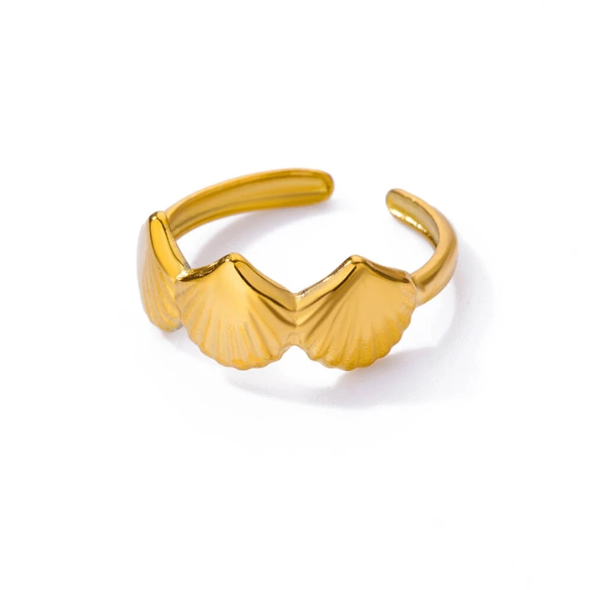 boho Shell Ring Gold Shine