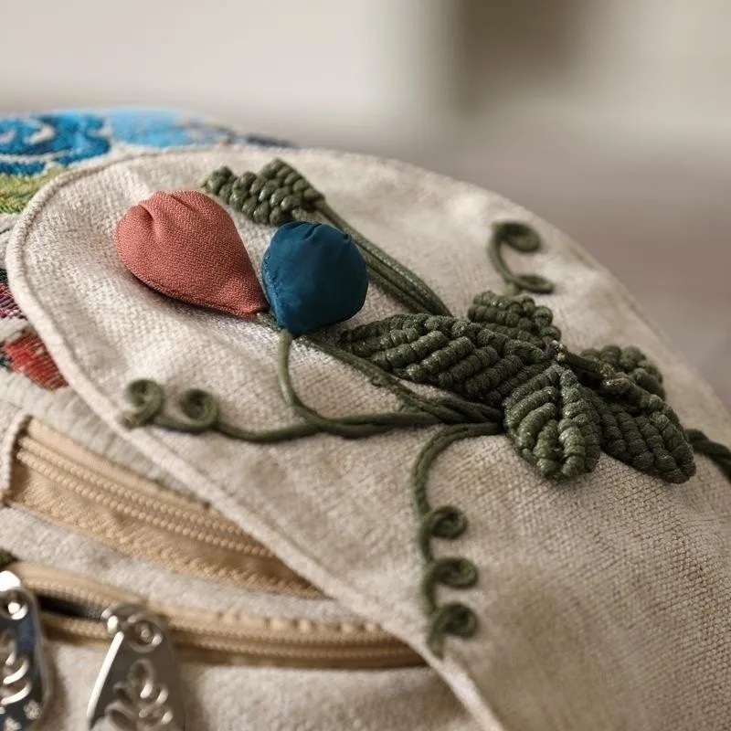 boho Backpack Floral Canvas Design