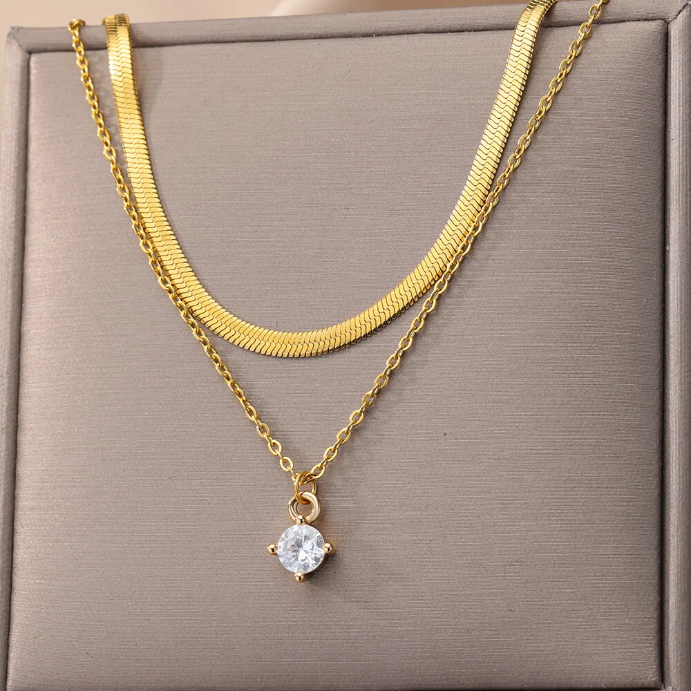 gypsy Layered Crystal Necklace
