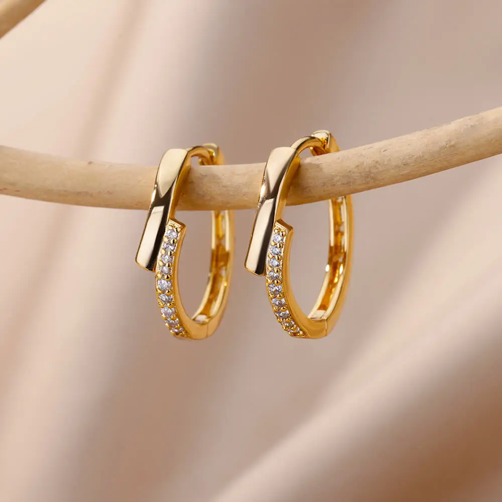 gypsy Gold Hoop Earrings Sparkle