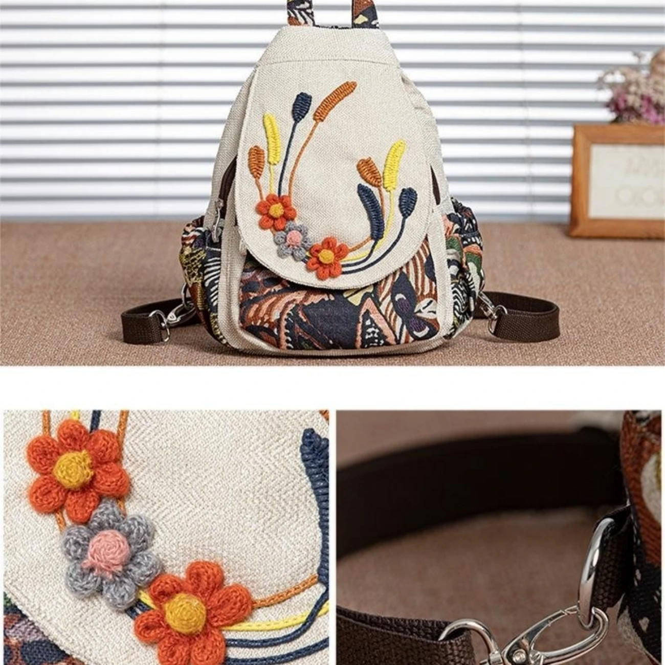 hippie Chic Versatile Backpack Bag