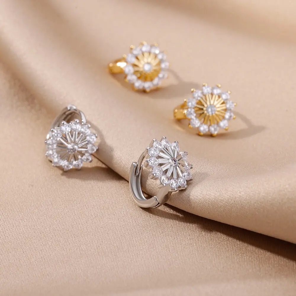 boho Snowflake Gold Earrings