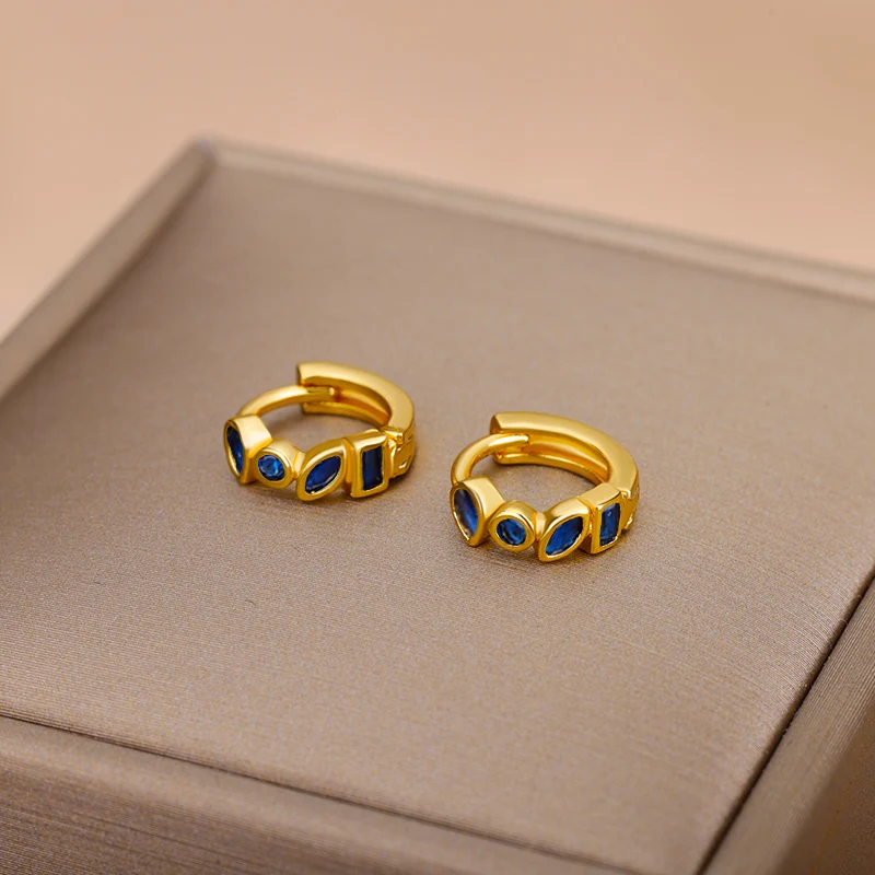 gypsy Green Zircon Hoop Earrings
