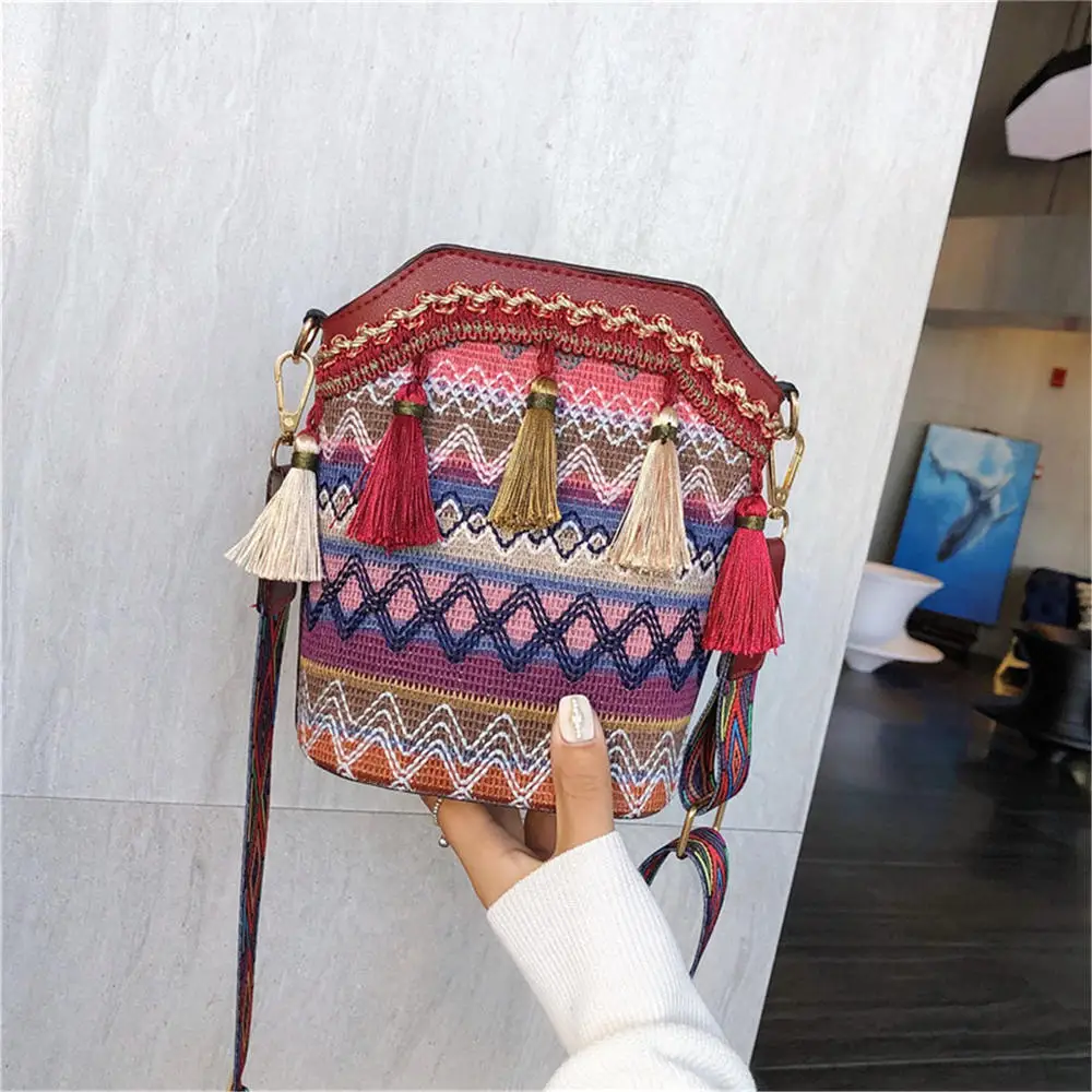 Colorful boho Bag with Tassels