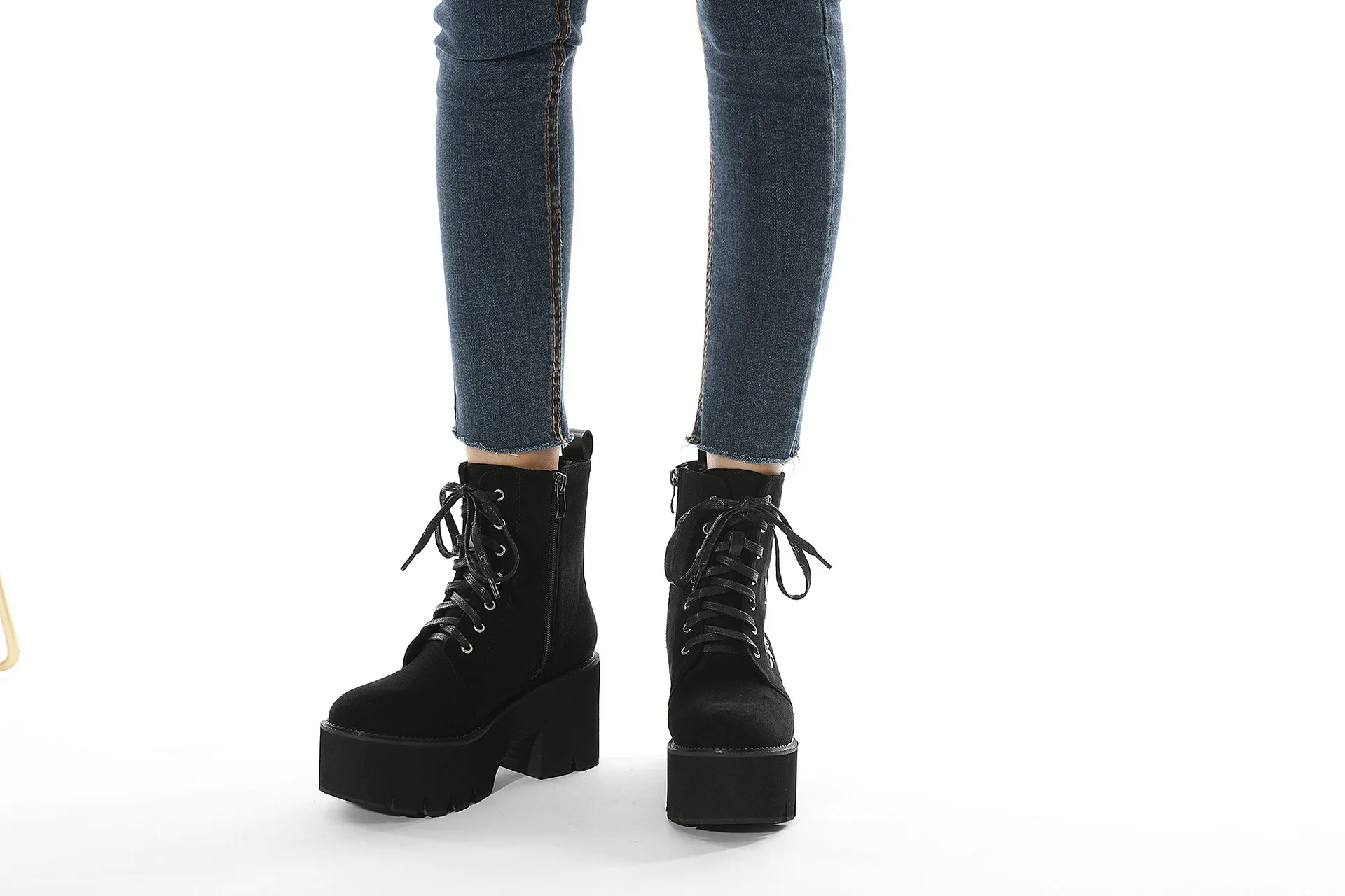 hippie Flower Platform Boots