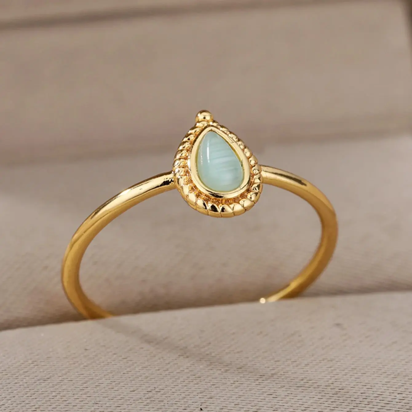 bohemian Opal Stainless Steel Ring